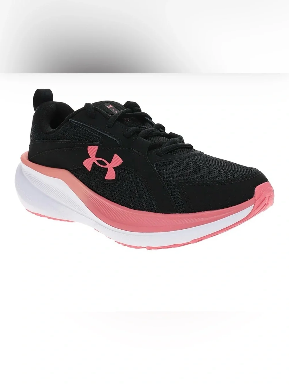 Under Armour Charged + Assert 11 Women's Running Sneaker Black & Pink Sz 8.5